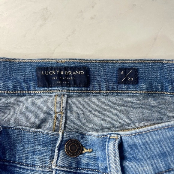 Lucky Brand Ava Mid Rise Crop Button Fly Skinny Jeans Size 6 - Picture 5 of 8